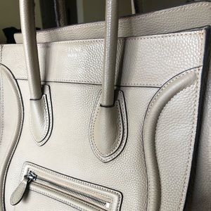 Celine mini luggage tote pebbled drummed calf skin